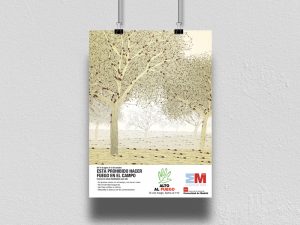 Cartel Campaña Prevención de incendios en la Comunidad de Madrid