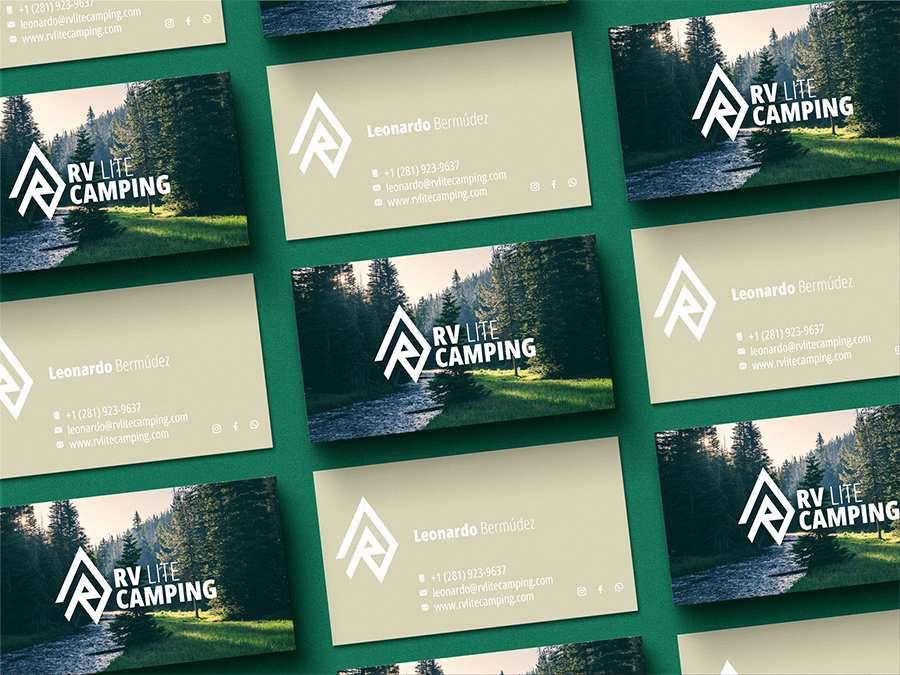 Business Cards RV Lite Camping